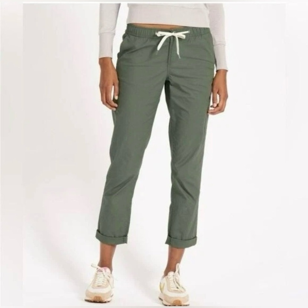 Vuori Ripstop Jogger Pant Womens Medium Organic Cotton Army Green